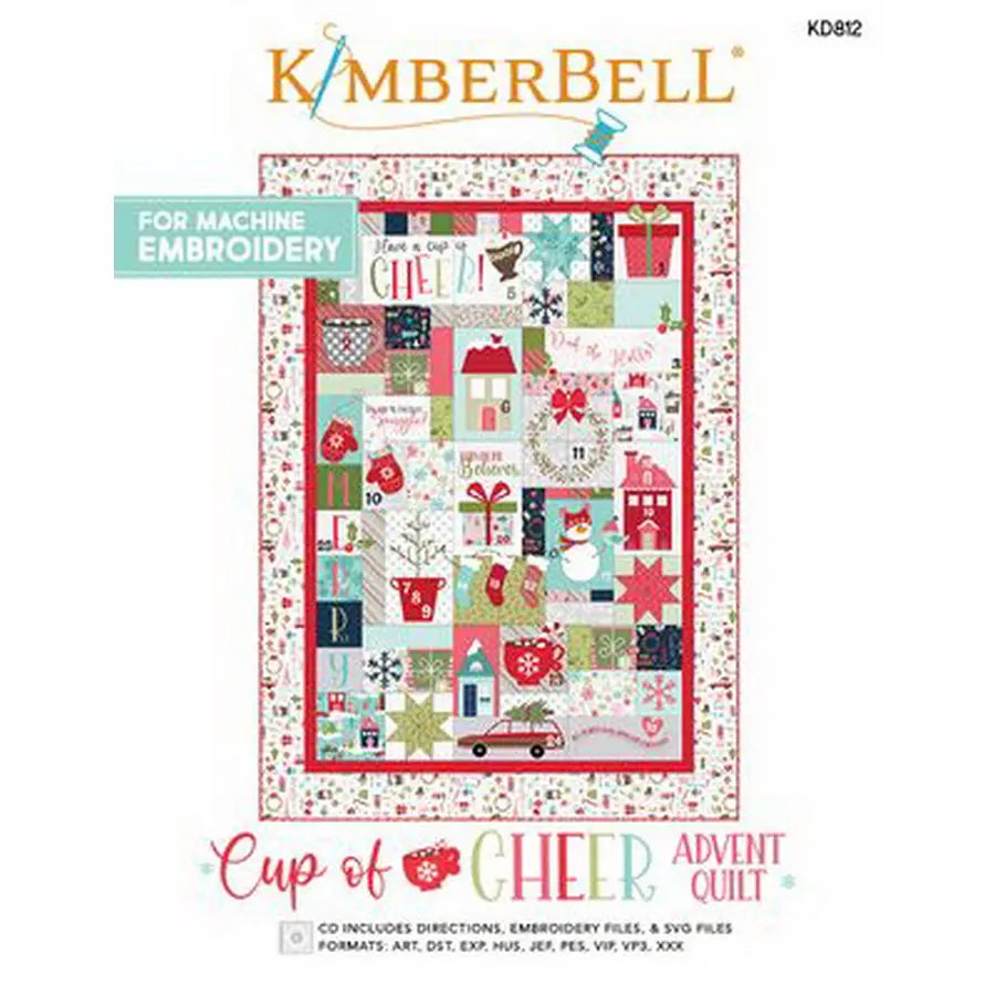 Kimberbell Cup of Cheer Advent Quilt Embroidery Designs – Sewing Boutique